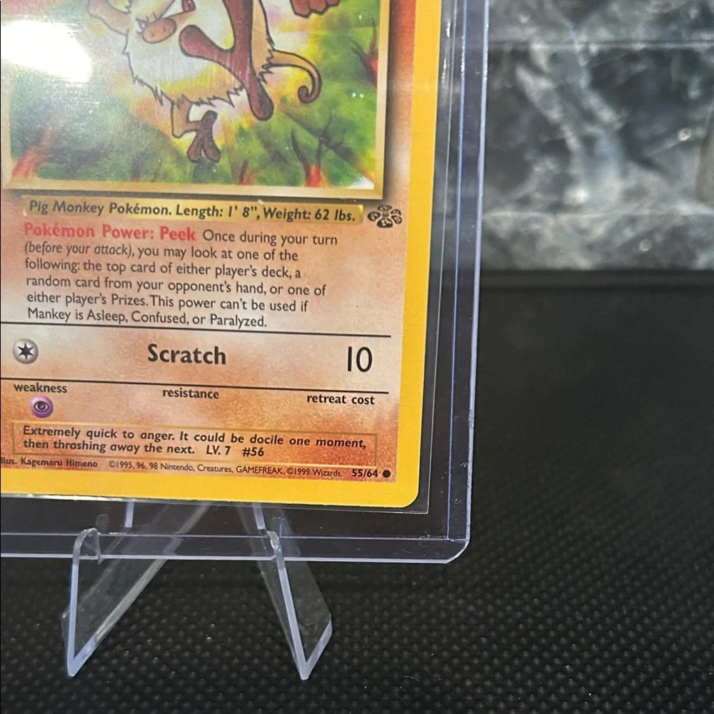 Pokemon 35/64 Mankey 1999 Vintage card from the Jungle Set. NM/M‎